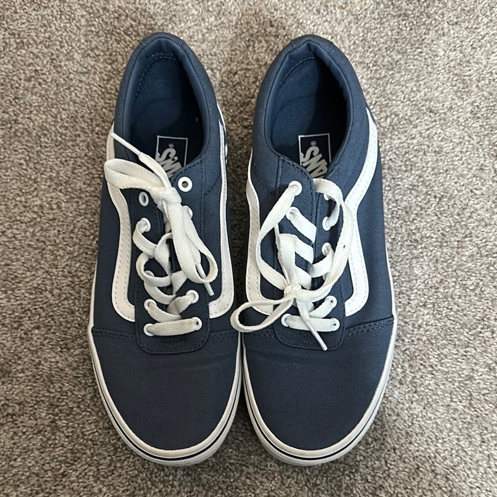 Vans Kid’s Blue and White Sneakers